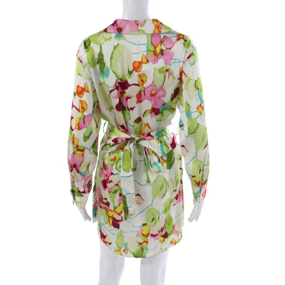 Zara Women Multicolor Floral Shirt Dress Collared Long Sleeve Above Knee Size S - Picture 3 of 6